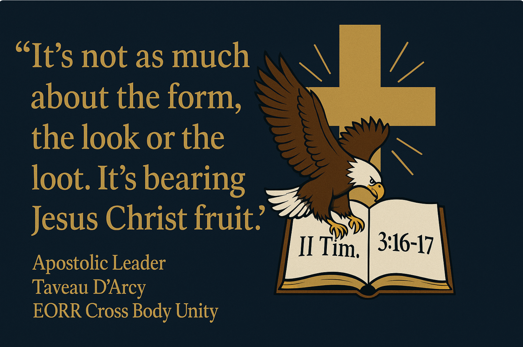 EORR CROSS BODY UNITY  MINISTRY FELLOWSHIP: I See IT AS "THIS IS A SENT TIME TO RISE"